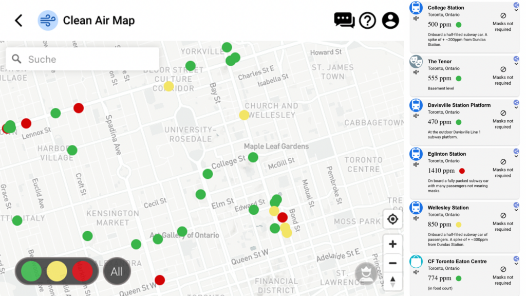 toronto clean air map